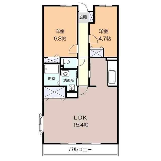 サンマリーナ湘南 304号室 間取り