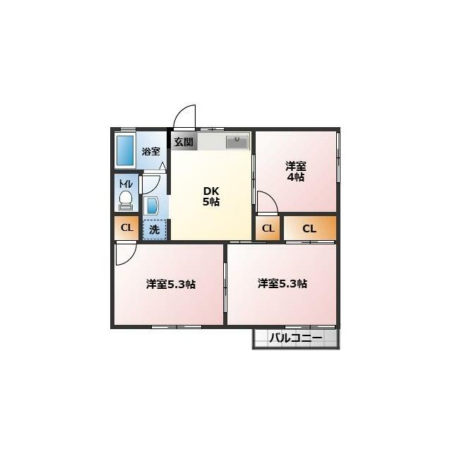 コーポ丸山Ａ棟 201号室 間取り