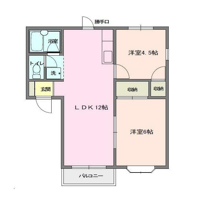 第６木村ハイツ 201号室 間取り