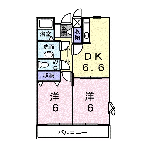 アベニュー開成・Ｙ 201号室 間取り