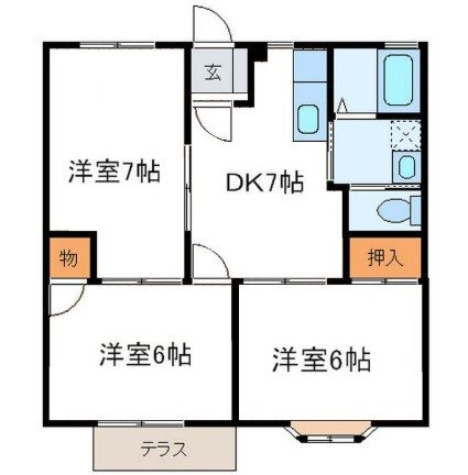 ブライト 102号室 間取り