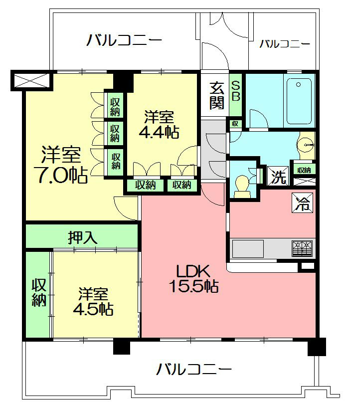 ガーデンハイツ鎌倉高校前 502号室 間取り