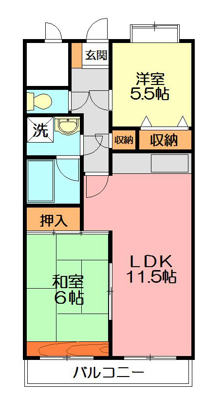 エクセル東戸塚 310号室 間取り