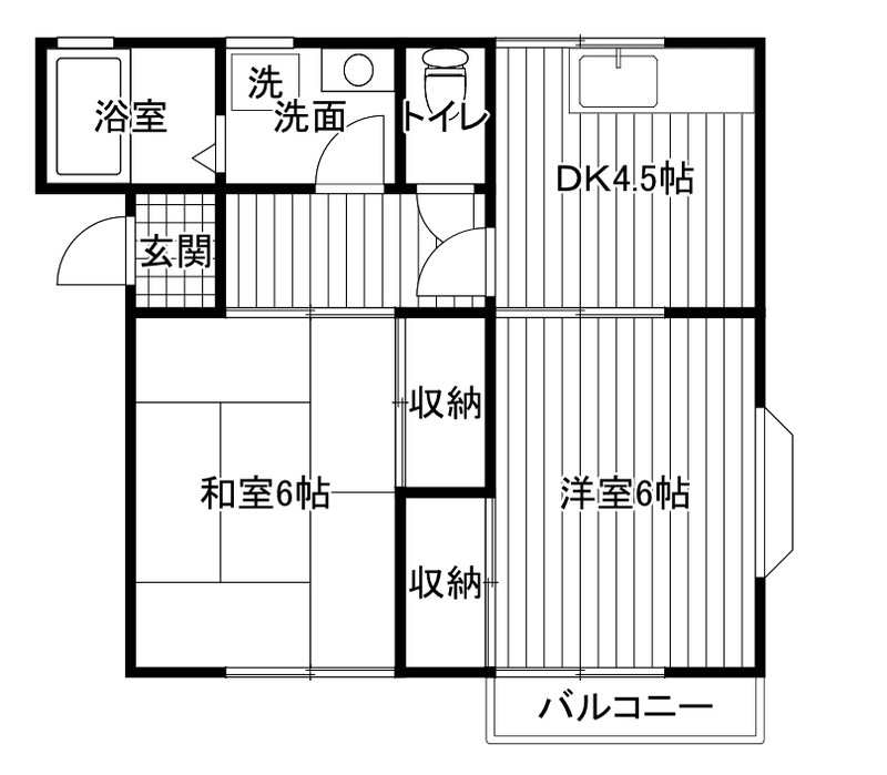 ヴィラ中原 202号室 間取り