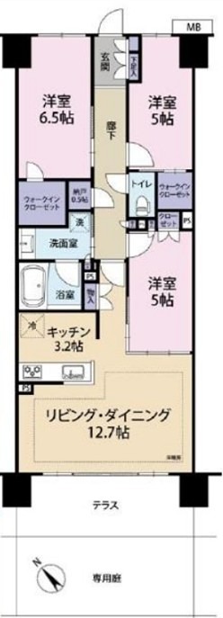 クレストシティ鎌倉大船サウス 118号室 間取り
