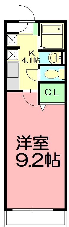 ソレイユ鵠沼 204号室 間取り