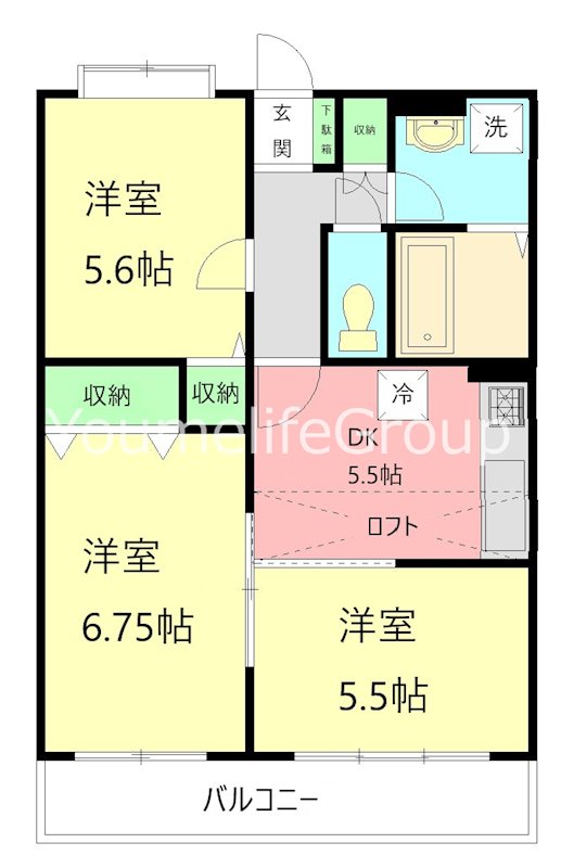 プラジャ鵠沼 305号室 間取り
