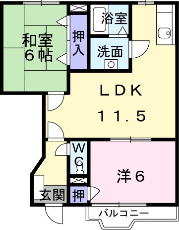 エスパシオⅠ 103号室 間取り