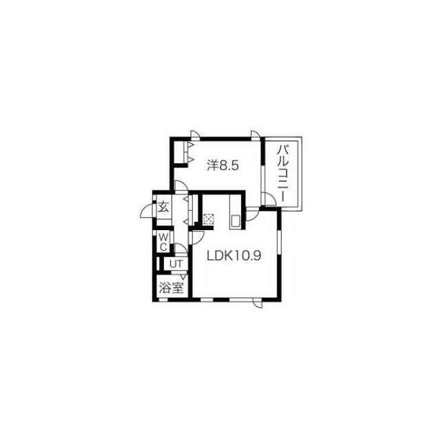 Ｇｒｏｖｅ　ＧａｒｄｅｎＡ棟 202号室 間取り