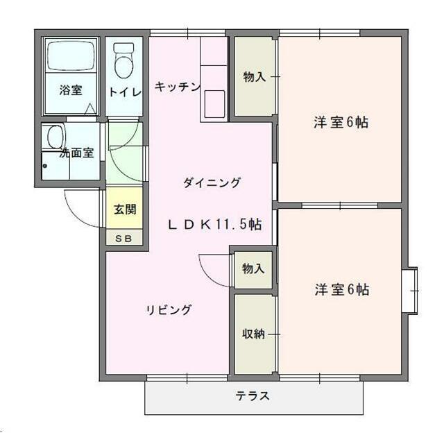 ハイツ小林Ⅰ 202号室 間取り