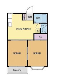 厚木台ファミールⅢ 202号室 間取り