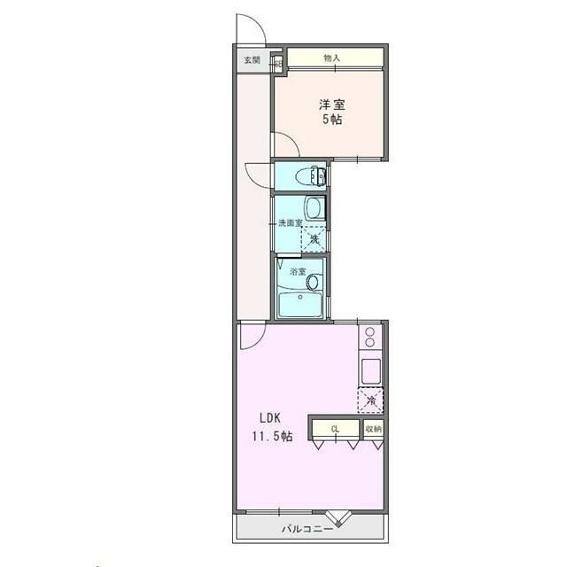 雅マンション龍城ヶ丘 203号室 間取り