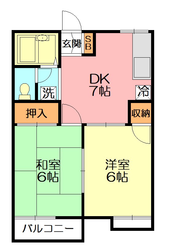 ドエル湘南 202号室 間取り