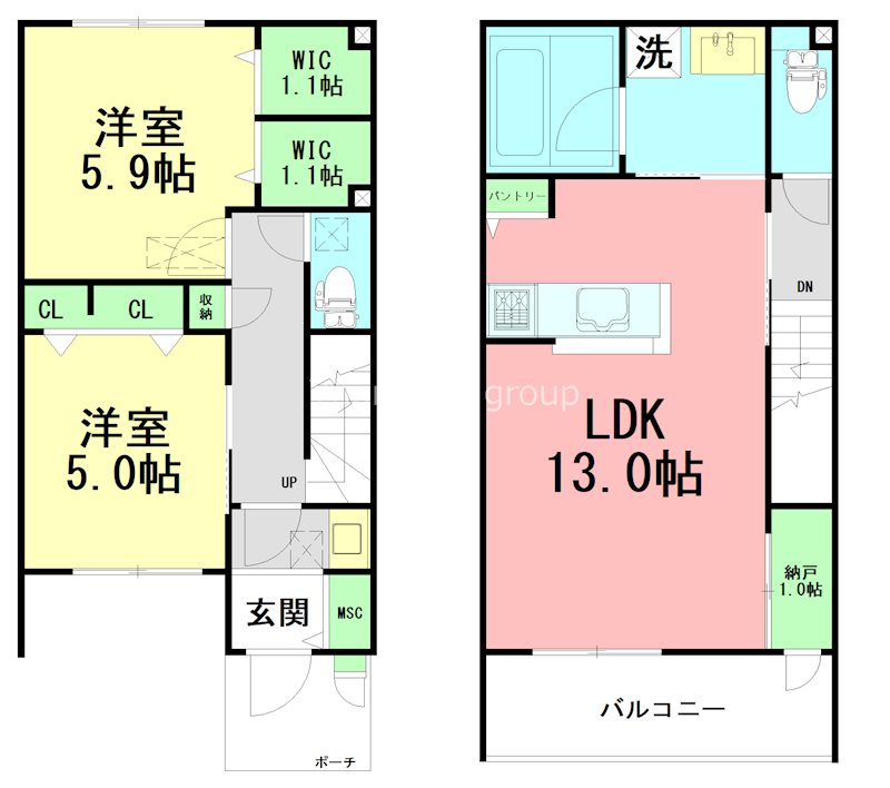 （仮称）杉久保南1丁目メゾン 104号室 間取り