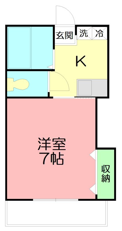 クレール中原 103号室 間取り