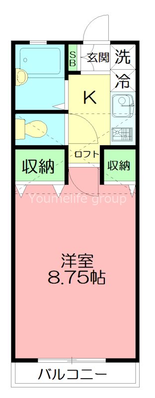 ハイツワールド 202号室 間取り