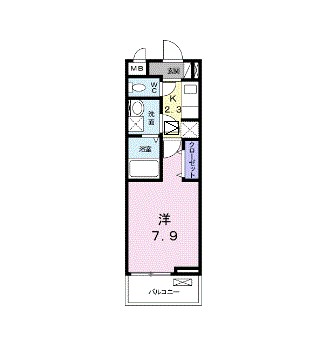 サウスⅡ 102号室 間取り