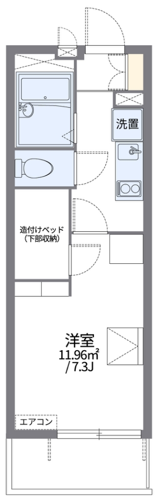 レオパレスけやき 201号室 間取り
