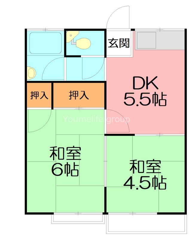 コーポはらだ 102号室 間取り