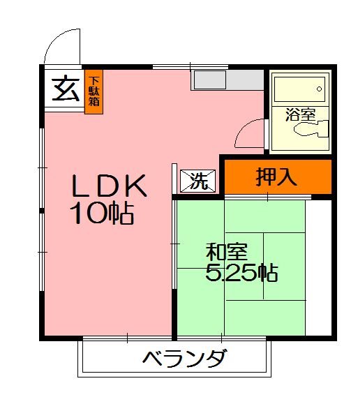 コスモAoi No.3 101号室 間取り