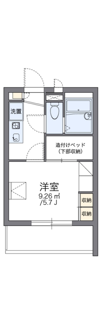 レオパレスＮ．Ｏ．Ｃ． 201号室 間取り