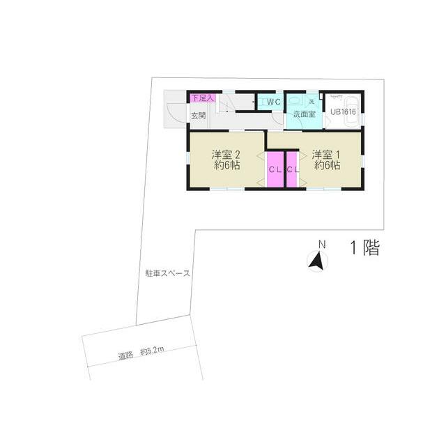 関口戸建て　Ｂ 間取り