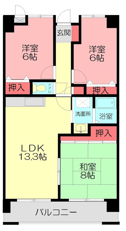 シェトワ湘南Ⅱ 202号室 間取り