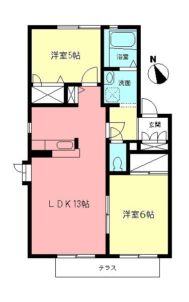 エミネンスＢ 102号室 間取り