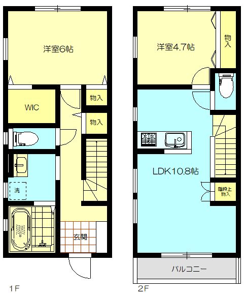 西鎌倉ベルズ A号室 間取り