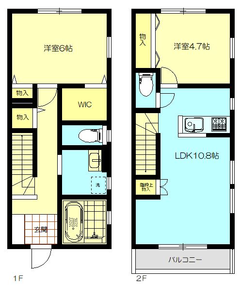 西鎌倉ベルズ B号室 間取り