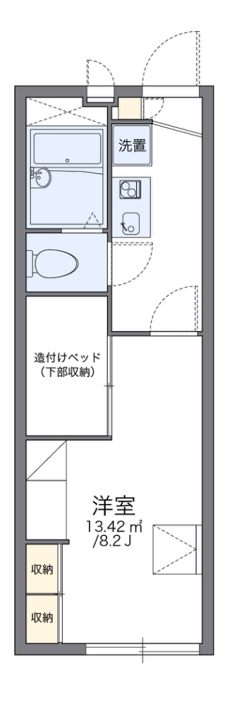 レオパレスリジェール 202号室 間取り