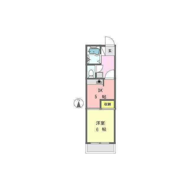 メイプルヒル 207号室 間取り