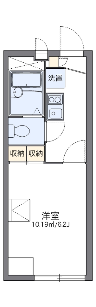 レオパレスＡＲＡＫＩⅡ 208号室 間取り