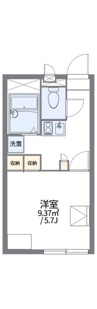 レオパレスＴＫテリー 206号室 間取り