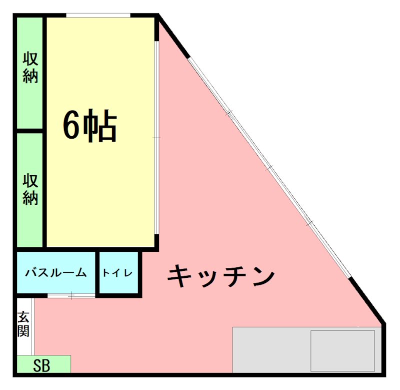 中ノ町荘　東棟 C号室 間取り