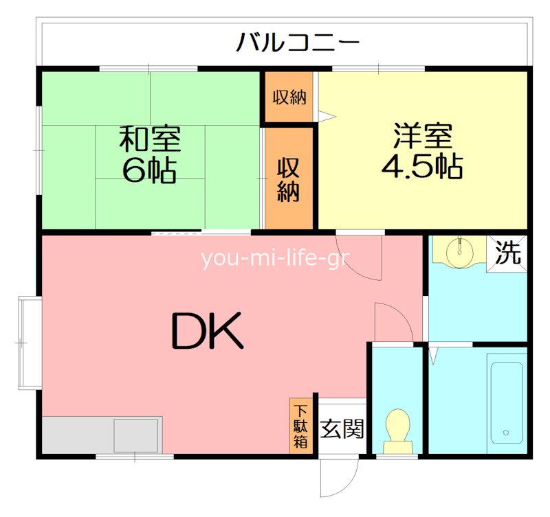 第二植原ハイツ 201号室 間取り
