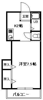 アビタシオン 204号室 間取り