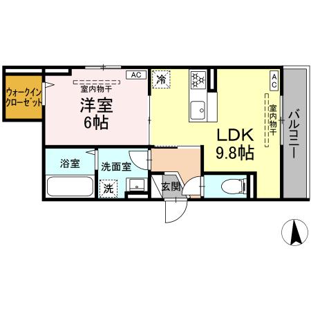 コグワルツ 203号室 間取り