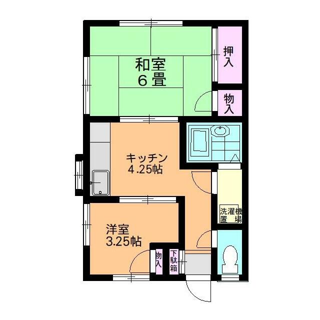 ハイツ汲沢 201号室 間取り