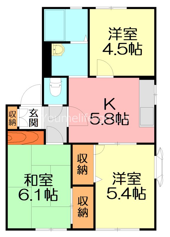 ハイム　Ⅱ 101号室 間取り
