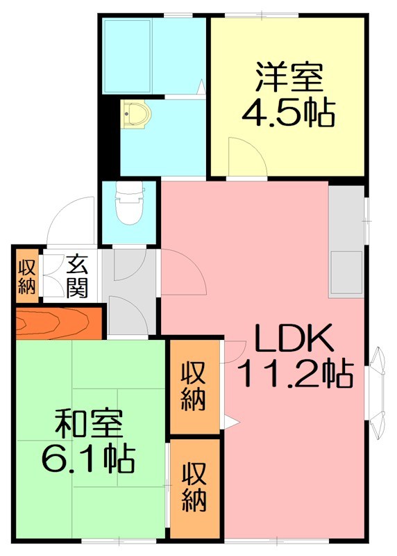 ハイム　Ⅱ 101号室 間取り