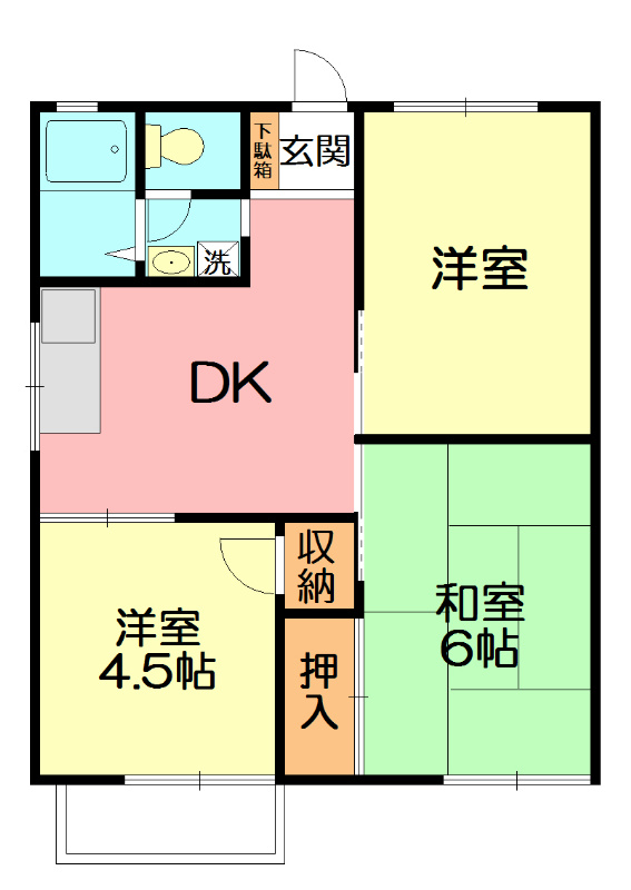 第3コーポたかはし 103号室 間取り