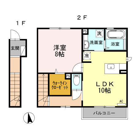 シエロ アズール 201号室 間取り