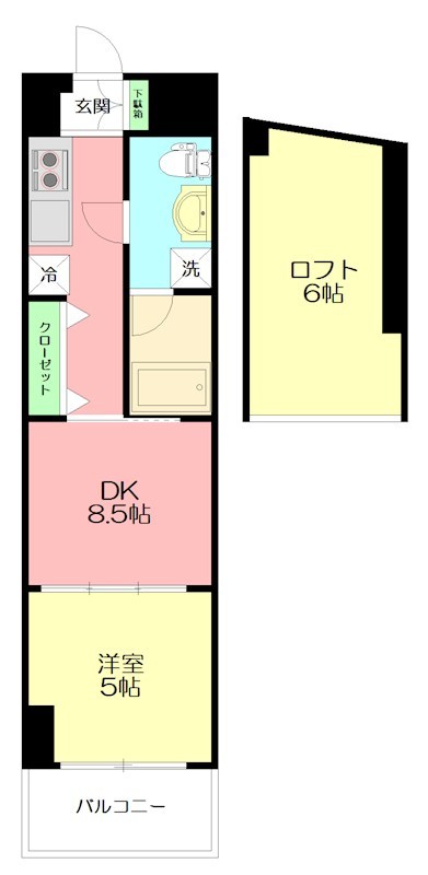ZA YAMAGUCHI 606号室 間取り