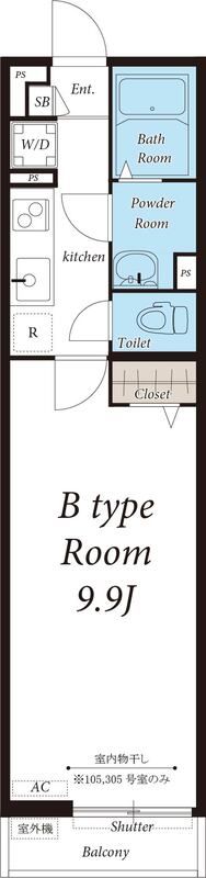 リブリ・CHELSEA大船 202号室 間取り