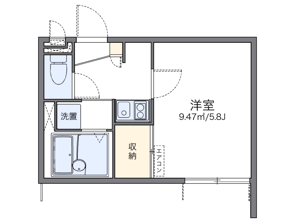 レオパレスｙｕｋｉ 103号室 間取り