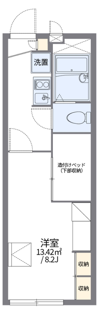 レオパレスエンボーダ 205号室 間取り