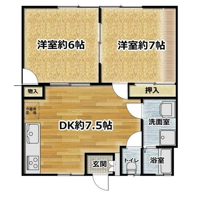 コーポラスあさぬま 105号室 間取り