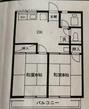 伊東ハイツ 201号室 間取り