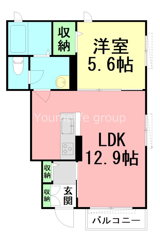 セルディーナＫ湘南　B 101号室 間取り